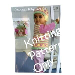 New Sirdar 3128 Snuggly Baby Care DK Sweater and Helmet Double Knitting Pattern